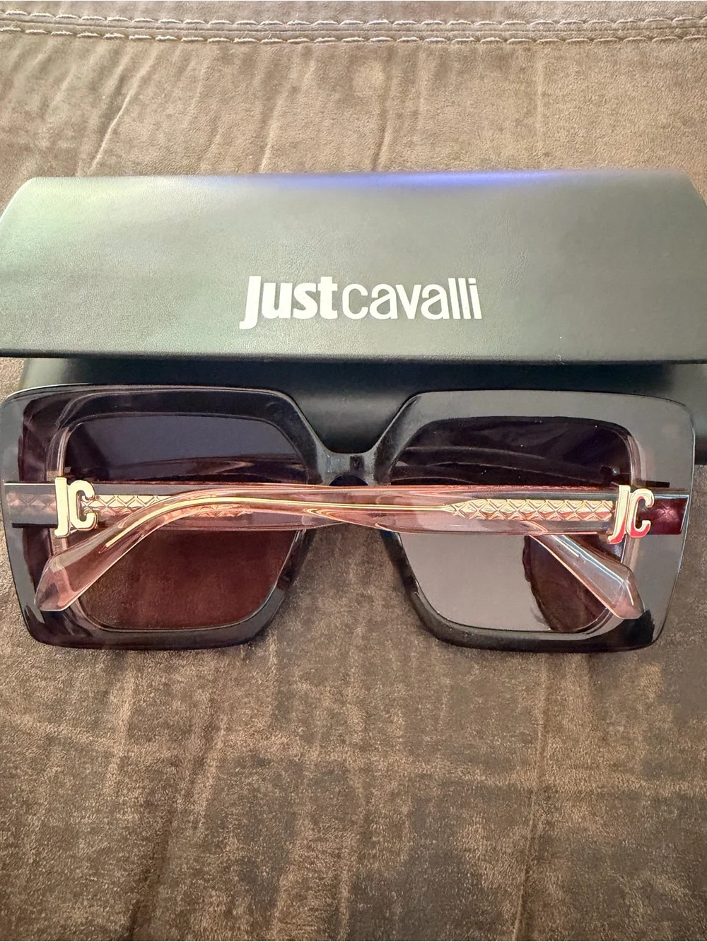 Just Cavalli Purple Tortoise Frame Sunglasses with Pink Temples